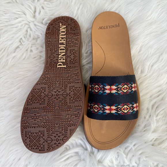Pendleton Carico Lake Slide Leather Southwest Print - Picture 2 of 8